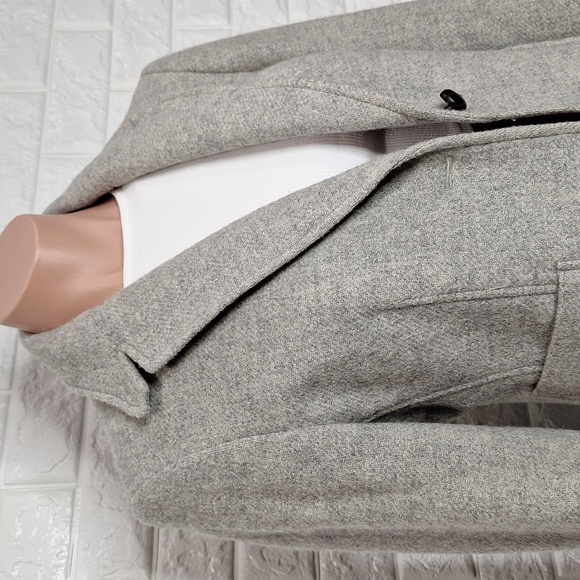 BANANA REPUBLIC Grey Wool Long Sleeve Blazer Jacket - Picture 2 of 9